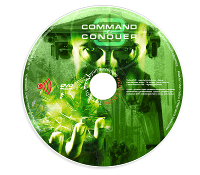Печатная поверхность DVD диска с компьютерной игрой «Command & Conquer 3: Tiberium Wars Trinity»