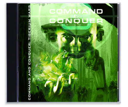 Обложка DVD диска с компьютерной игрой «Command & Conquer 3: Tiberium Wars Trinity»